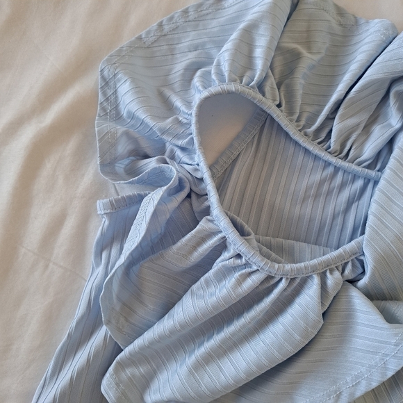 Justice girls size 12 cropped top light blue - Picture 6 of 6